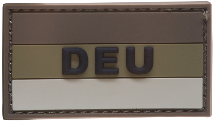 3D Rubber Patch Deutschlandflagge "DEU" Desert Small